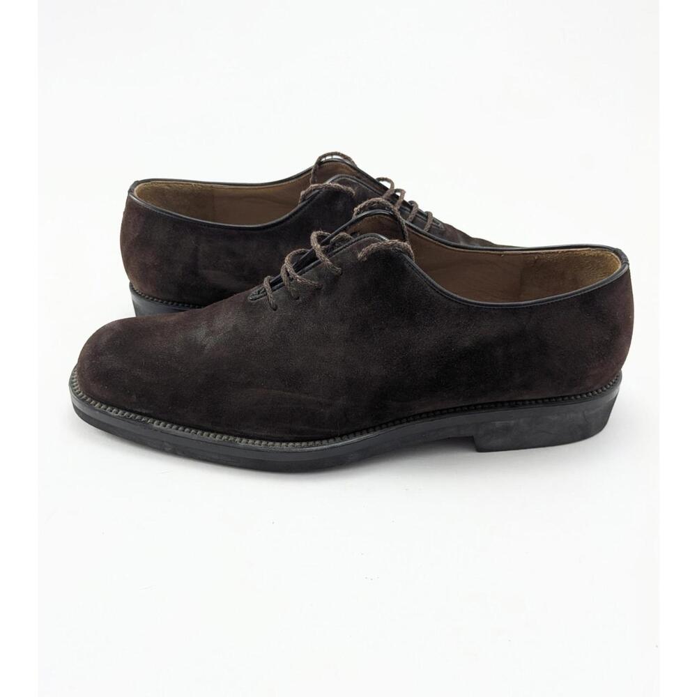 Mens Lorenzo Banfi Brown Oxfords Leather Suede Vibram Dress Shoes 6862 Size 11